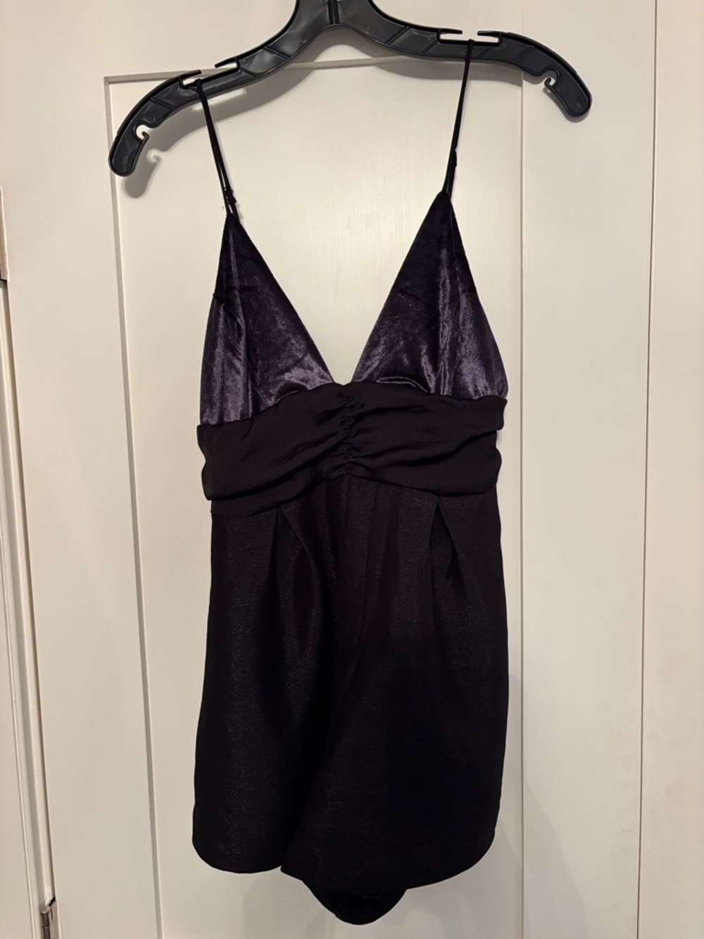 Free People two tone Black evening romper sz 2
